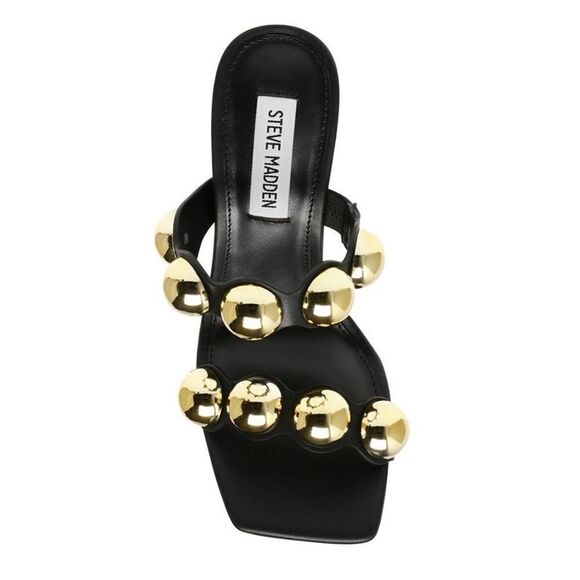 Revolve Steve Madden Jovanni Mule Heel with Gold Tone Hardware Size 5.5 - Picture 4 of 11